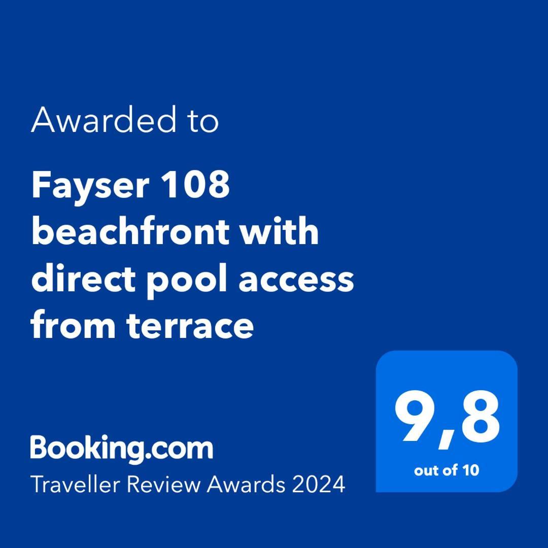 Apartment Fayser 108 Beachfront With Direct Pool Access From Terrace *